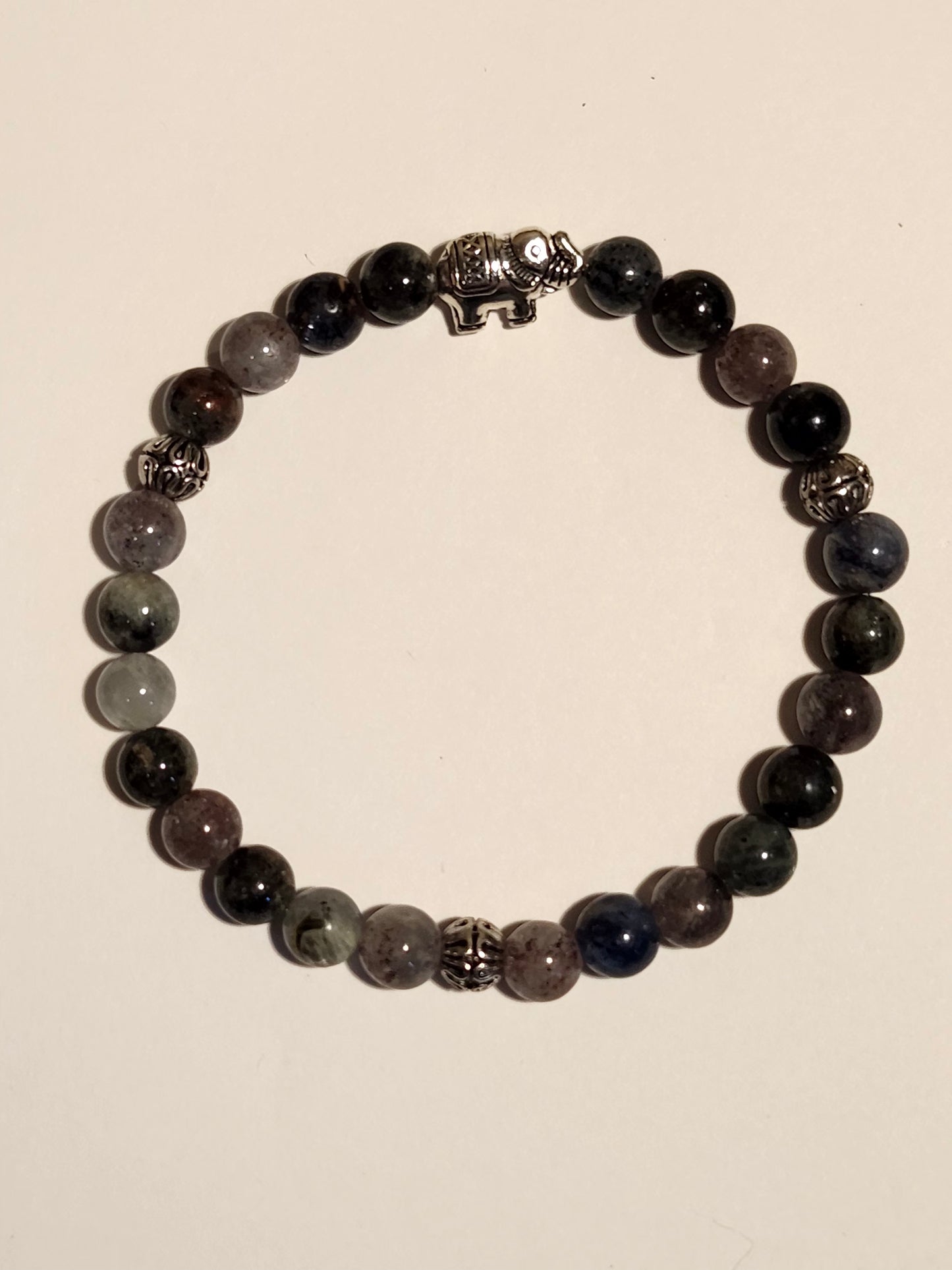 Angelite Elephant Bracelet