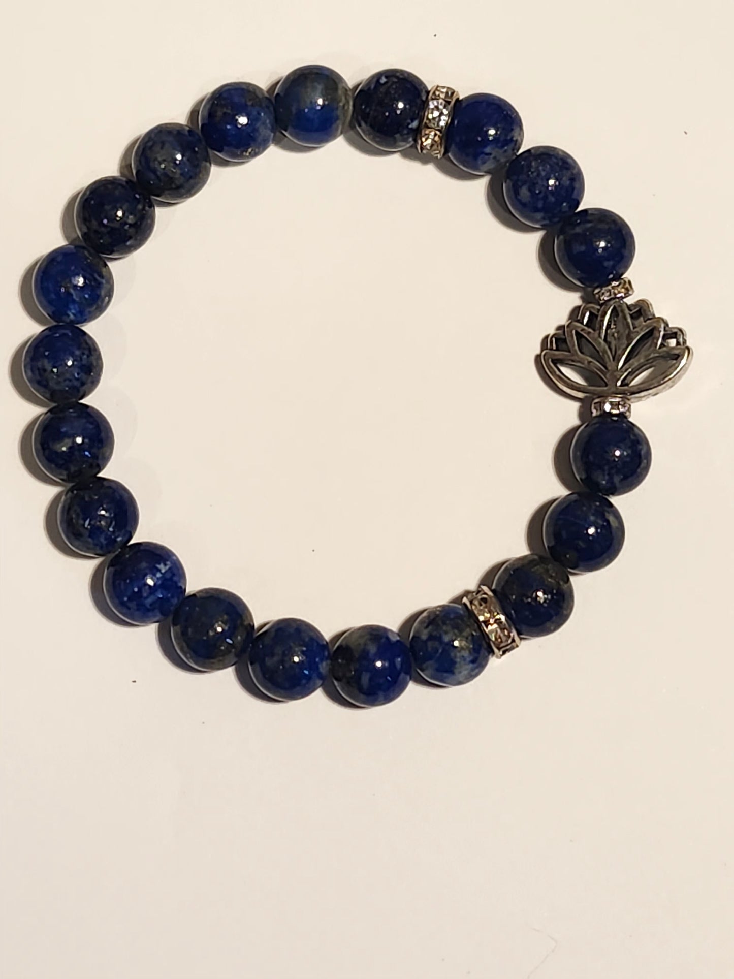 Blue Tiger's Eye Lotus Bracelet