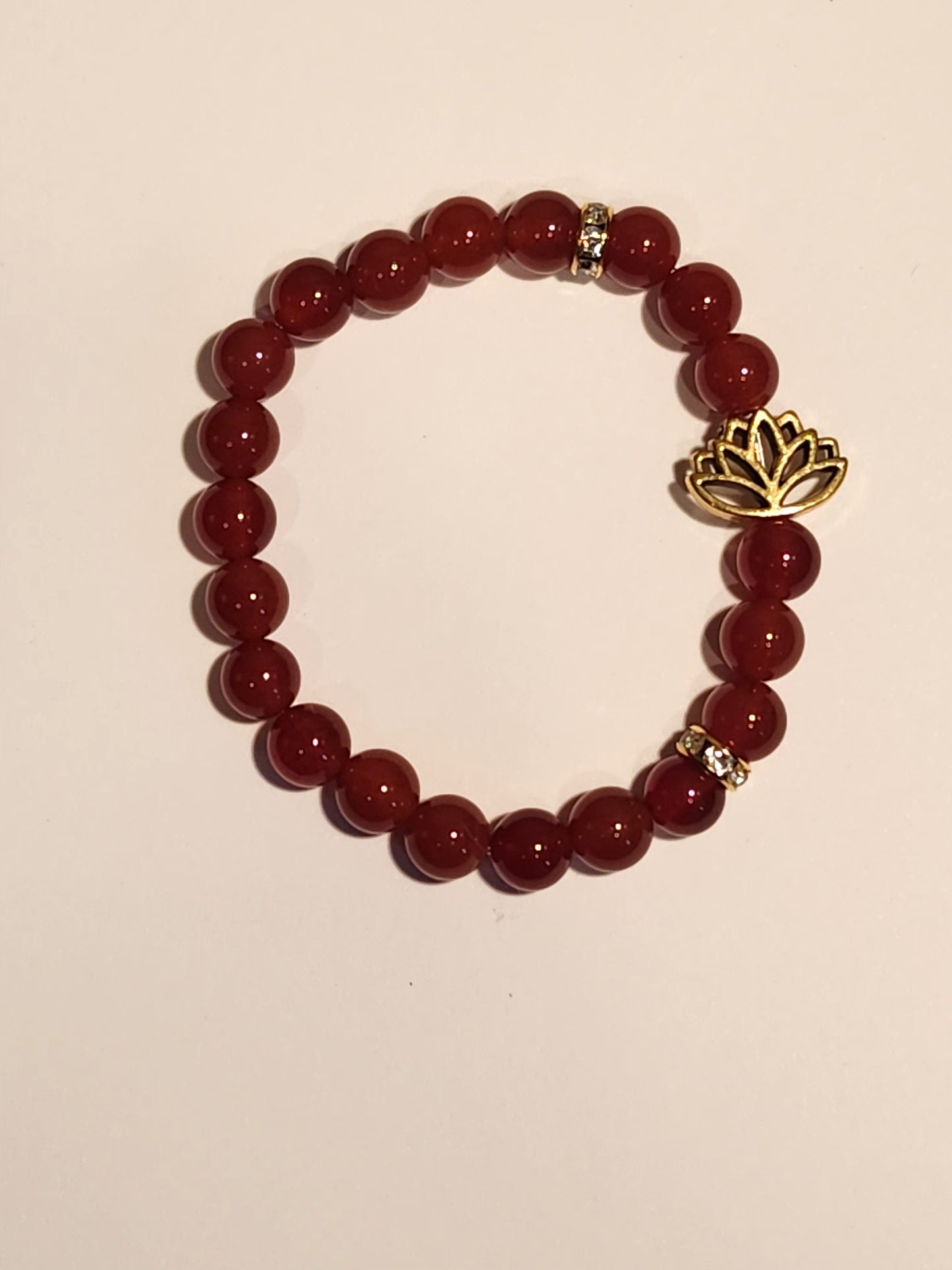Carnelian Lotus Bracelet
