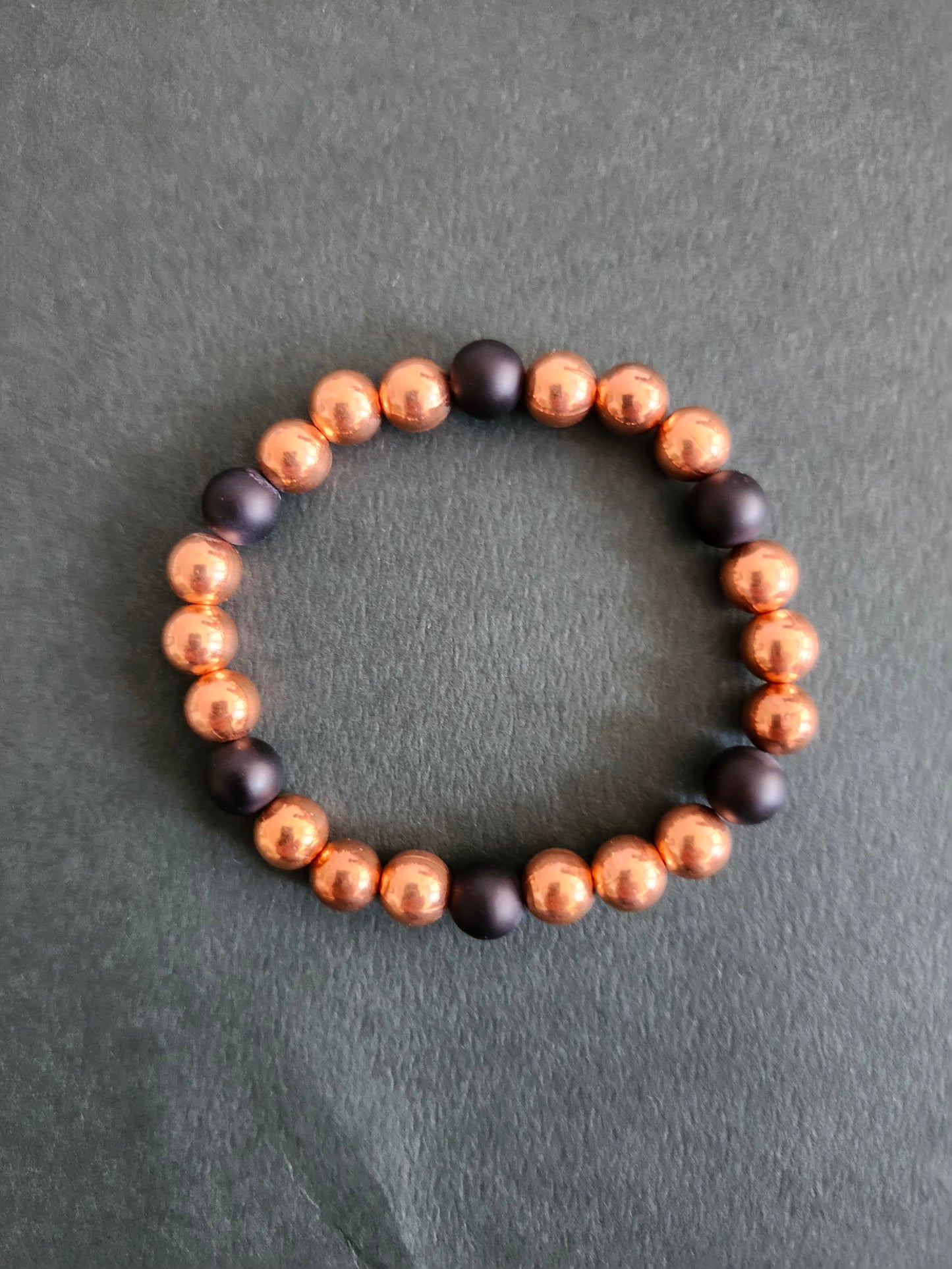 Copper Onyx Matte Round 8mm