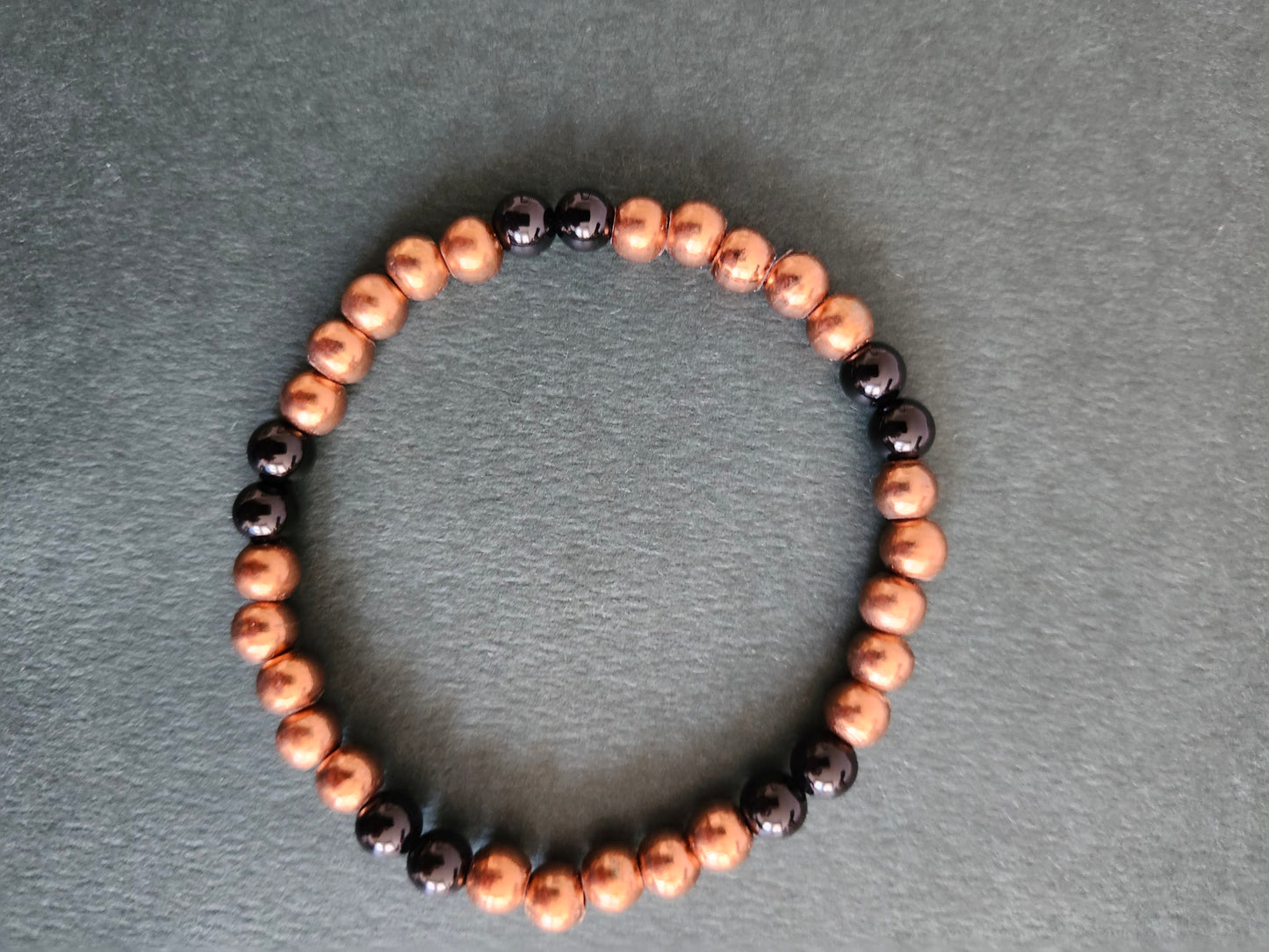 Copper/Onyx Round 6mm