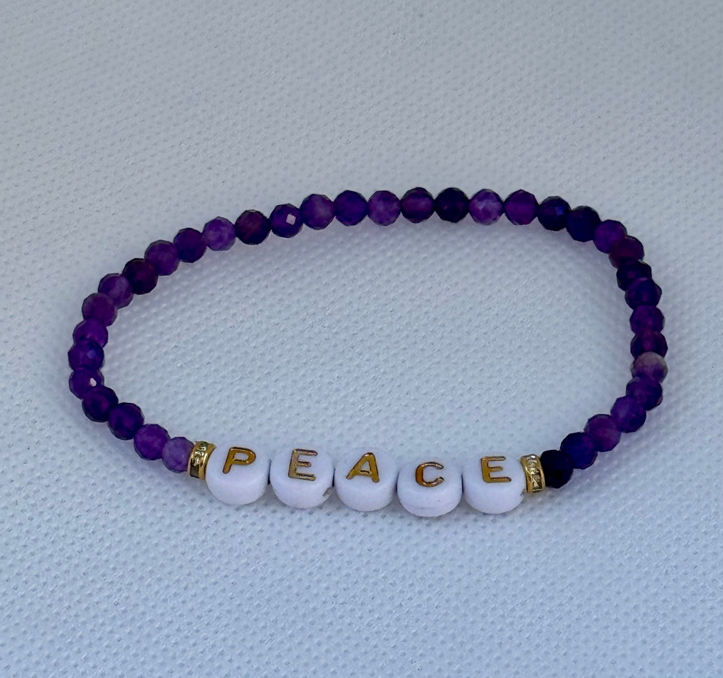 Amethyst Crystal Gemstone Energy Bracelet