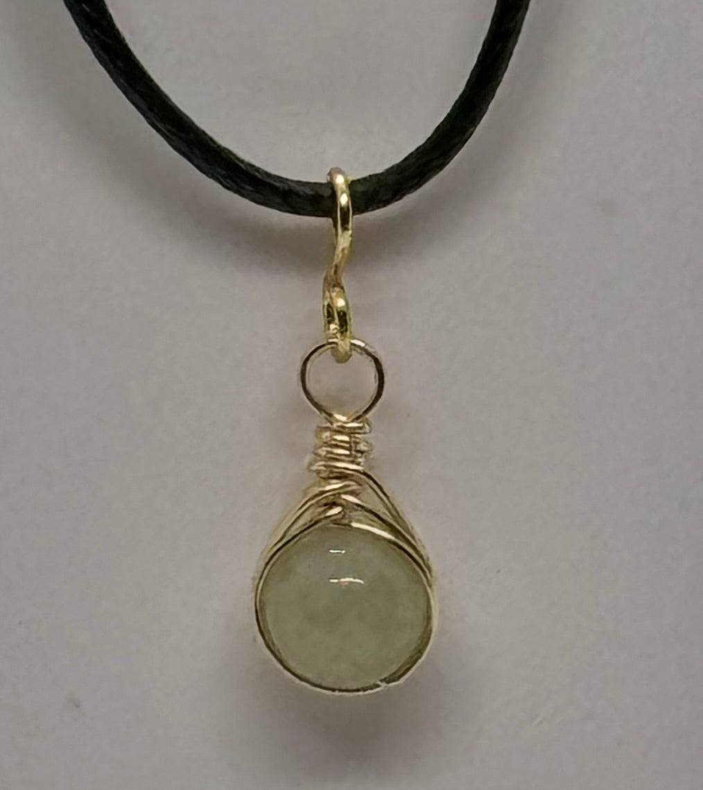 Burmese Jade Wire Wrapped Necklace