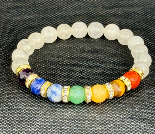 White Jade Chakra Bracelet